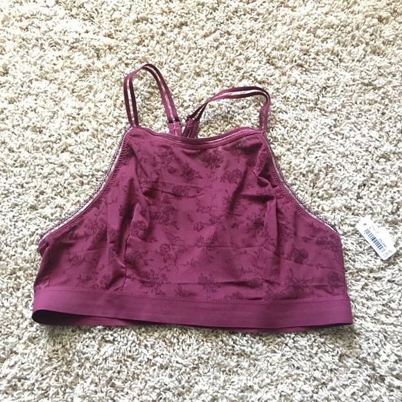Altar'd State Other - Mesh Maroon Bralette